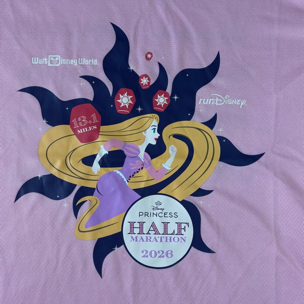RunDisney Princess Half Marathon 2026 Brooks Rapunzel Shirt Women's Size MED - Picture 2 of 8